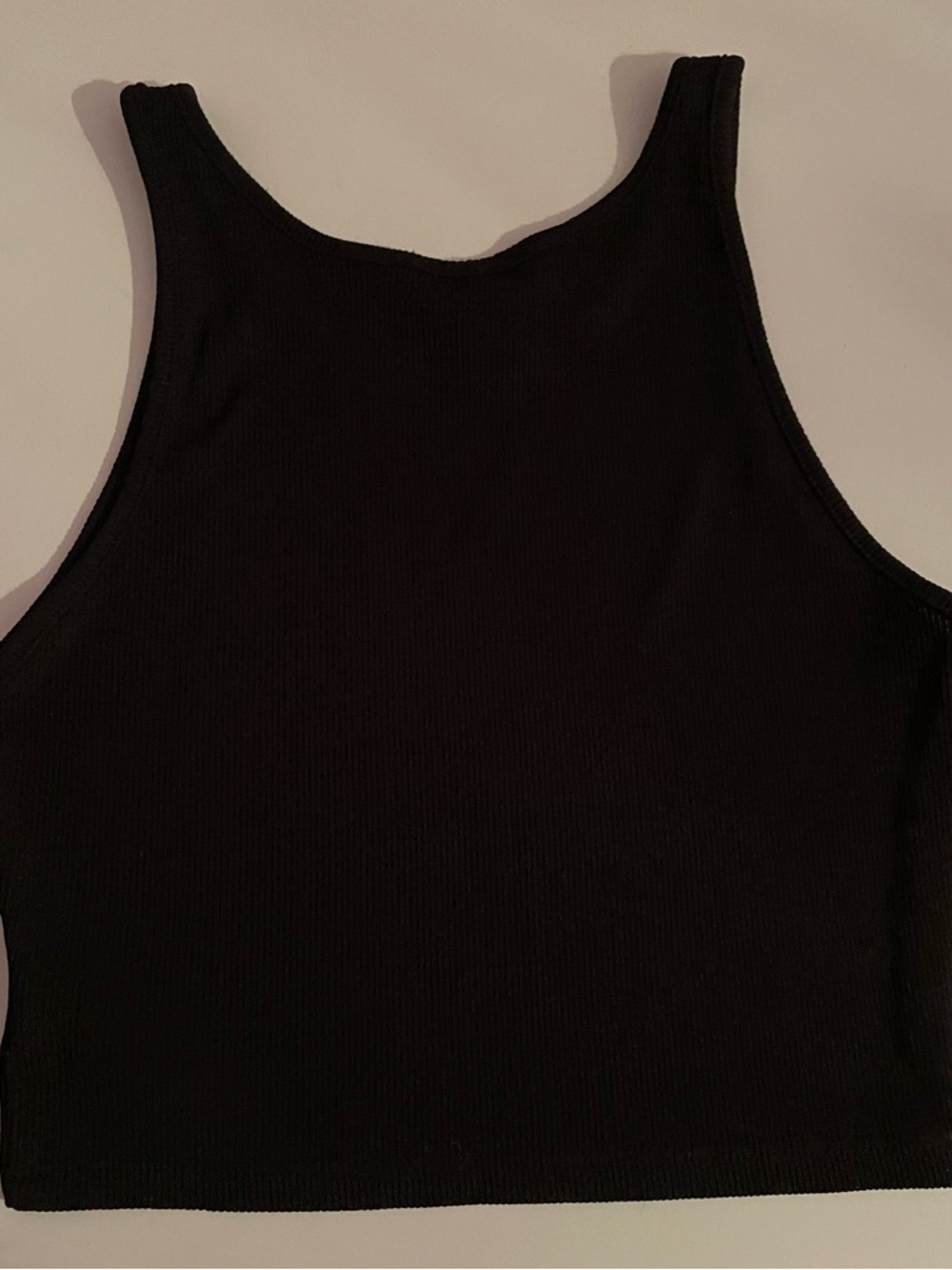 Topshop Black Ribbed Crop Tank - Picture 3 of 3